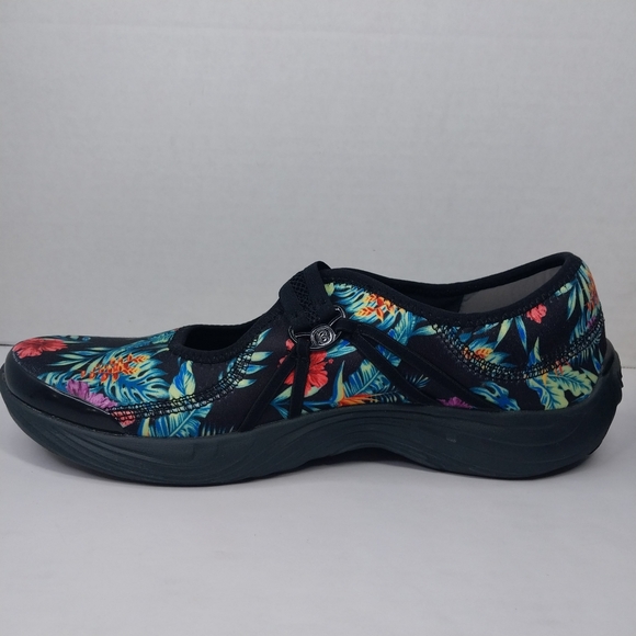 Bzees Tempo Womens size 9.5 M Tropical Floral Mary Jane Slip on Fabric Sneakers - Picture 11 of 14